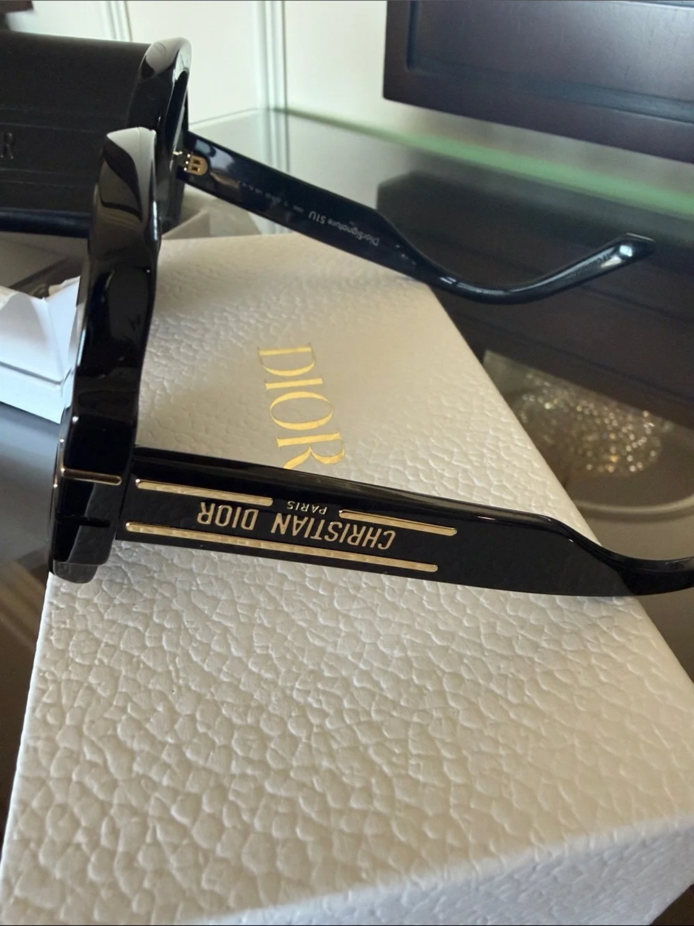 Dior Black Oversized Square women Sunglasses